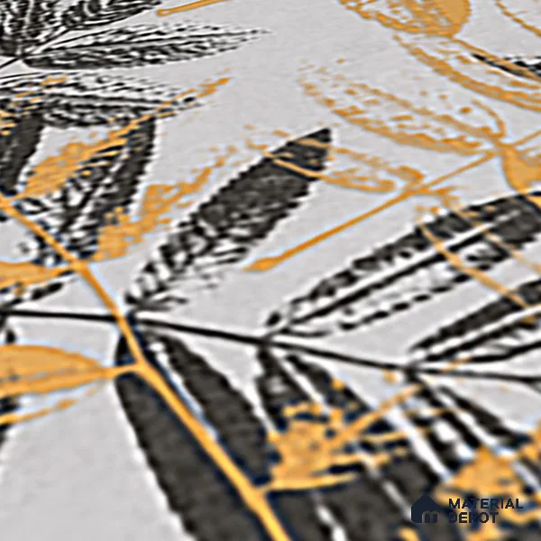 Floral Wall Tile TL 07249 Plana 8005 GLM (Gold) 1 ft x 1 ft Ceramic Matte Finish - 9 mm  | 2 mm Spacer is Mandatory | Please Expect a Slight Variation of Pattern (Sample)